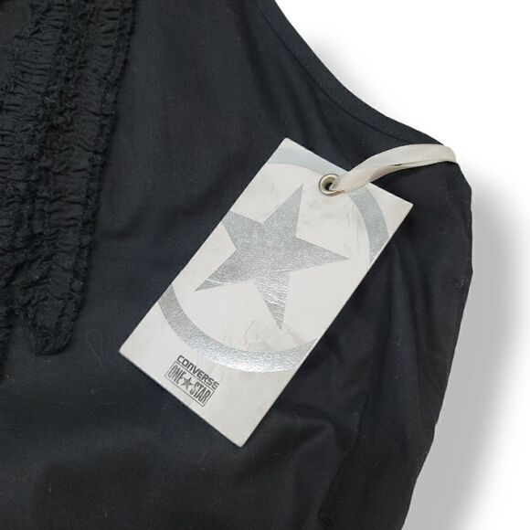 NEW Y2K Converse One Star Fit and Flare Ruffle Dress with Faux Leather Belt XS - Picture 8 of 12